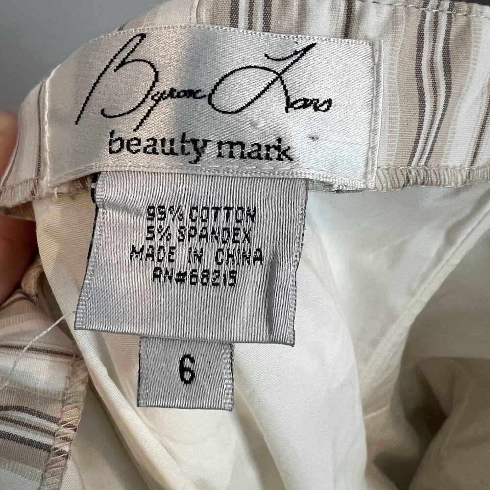 Byron Lars Beauty Mark Dress Size 6 Striped Sweetheart Neckline Strapless - Picture 9 of 11